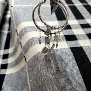 Silver 925 hoop earrings
